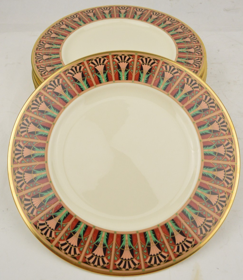 Lenox Lucia Grand Tier Collection Set of 7 Dinner Plates 9 1/8" Made in USA